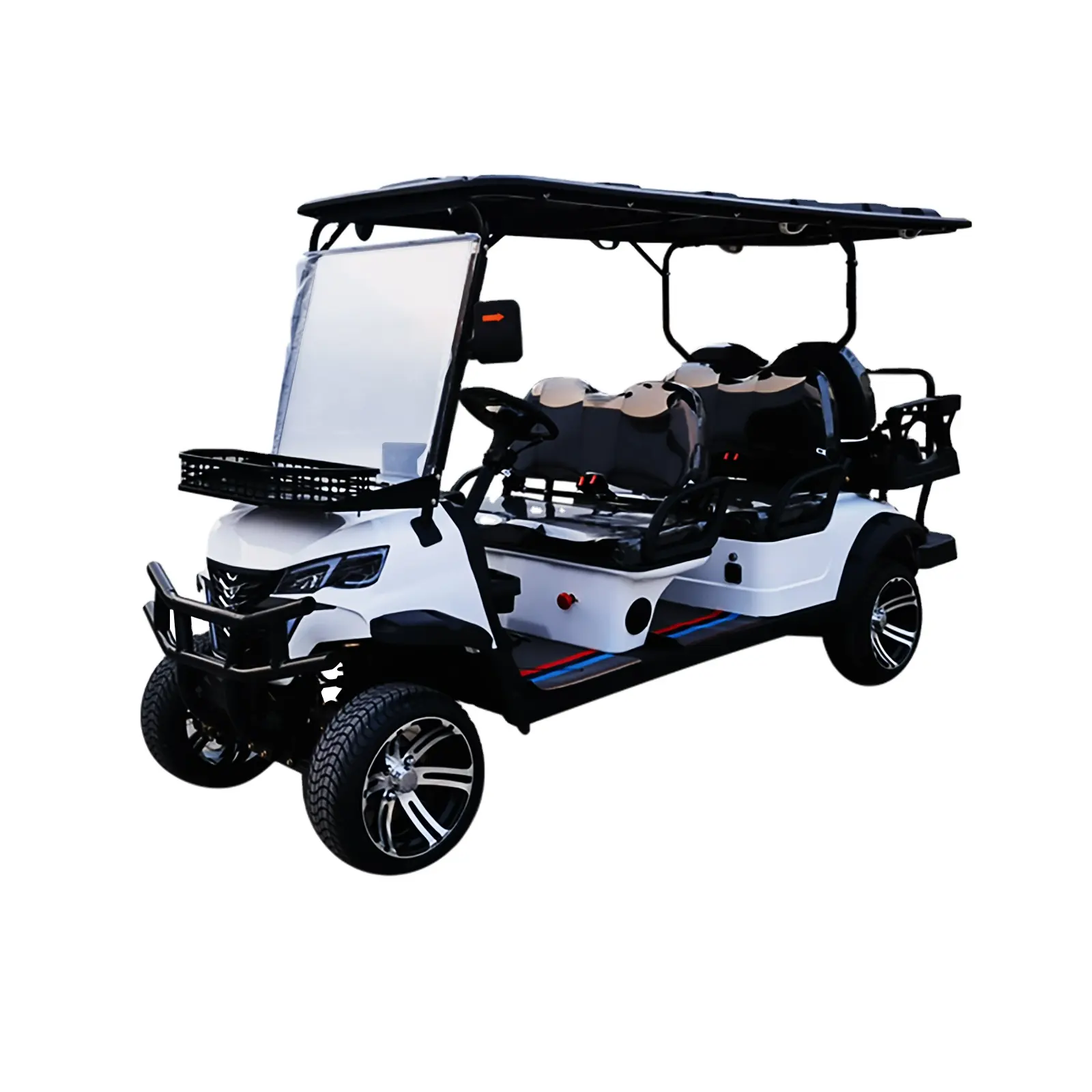 Tongcai tirante batteria altoparlante motorizzato magnetico 2 persona copertura muscolare pioggia gas pieghevole caddie freno di stazionamento golf cart