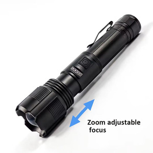 Tri-Màu Sắc USB Có Thể Sạc Lại Torch Ánh Sáng Ba LED Trắng Màu Đỏ Màu Xanh Lá Cây Ánh Sáng 5W Zoom Không Thấm Nước Mạnh Mẽ Đèn Pin - Product Image 3