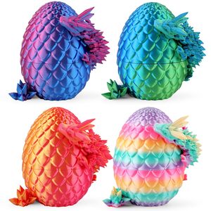 Figurine créative et tendance en forme d'œuf de serpent imprimé en 3D, jouet pour enfants, animaux et dinosaures, modèle de jouet - Product Image 1