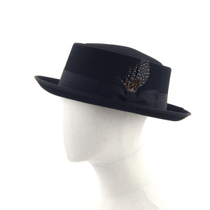 Qianlihua − chapeau en laine pour femmes, doublure <span class=keywords><strong>de</strong></span> <span class=keywords><strong>plume</strong></span>, personnalisé, accessoire <span class=keywords><strong>de</strong></span> cochon noir, style Fedora, vente en gros - Product Image 6