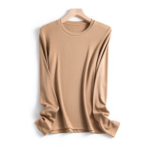 Base en <span class=keywords><strong>laine</strong></span> modale personnalisée pour femmes, vêtement thermique, <span class=keywords><strong>col</strong></span> rond, demi-<span class=keywords><strong>col</strong></span> <span class=keywords><strong>roulé</strong></span>, sans repassage - Product Image 4