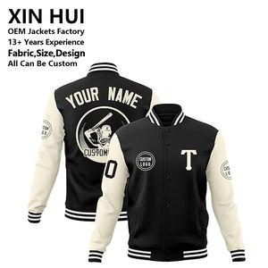 Veste de baseball sublimée personnalisée pour hommes, veste universitaire personnalisée avec nom d'équipe, numéro, dégradé, veste streetwear - Product Image 3