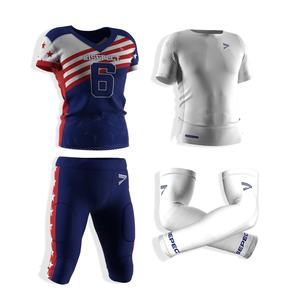 Maillot de compression de football américain à séchage rapide en tissu élastique, ajustement personnalisé pour les joueurs de ligue et les séances d'entraînement - Product Image 2