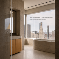 Solution de mobilier sur mesure pour toute la maison, style minimaliste moderne, armoires de cuisine intégrées de luxe pour projets résidentiels