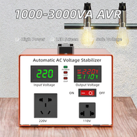 Haute qualité 1000VA 3000VA régulateur de tension automatique stabilisateur monophasé 220V AC servomoteur AVR temporisation SVC PC SBW