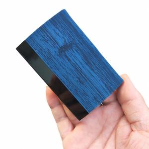 Caja de Tarjetas de Visita con Diseño Geométrico Creativo, Porta Tarjetas de Visita con Acabado en Madera y Cuero, Logotipo Personalizado, Regalos Promocionales - Product Image 5