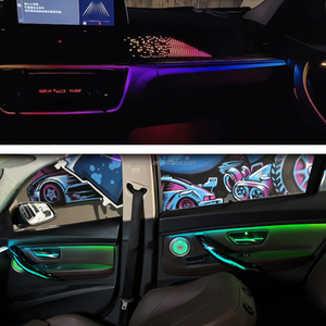 Lumière ambiante LED <span class=keywords><strong>pour</strong></span> l'intérieur de la <span class=keywords><strong>voiture</strong></span> <span class=keywords><strong>pour</strong></span> BMW F30 F32 Série 3/4 2013-2019, remplacement de la lumière décorative d'ambiance, contrôle par application Galaxy - Product Image 2