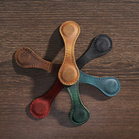 Marcapáginas de Cuero Genuino con Cierre Magnético de Doble Cara, Hecho a Mano con Cuero Vacuno de Grano Completo, Accesorio Creativo y Bonito para Diario