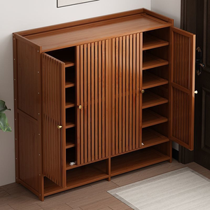 Nuevo y Popular Armario para Zapatos de Bambú, Plegable, Moderno, para la Entrada, Sala de Estar o Apartamento, con Estantes Ajustables Grandes - Product Image 3