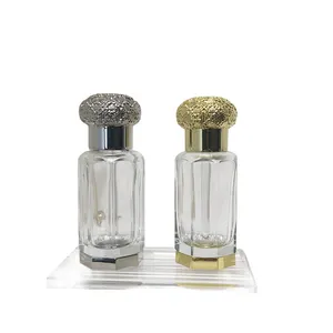 Aangepaste 3Ml 6Ml 12Ml Handgepolijste Attar Glas Oud Parfum Olie Tola Fles Met Zamac Cap