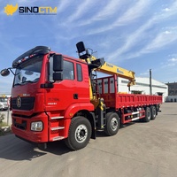 Camion-grue de marque chinoise 8x4 à 12 roues, flèche télescopique, 16 tonnes, manipulateur radiocommandé, à vendre