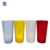Gobelets réutilisables en plastique, lot de 10, gobelets à boisson colorés, personnalisés, vente en gros