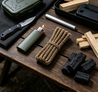 Allume-feu en jute en gros pour usine, allumeur portable Easylight pour camping, barbecue, randonnée et survie en extérieur