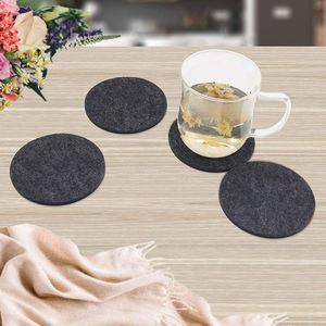 Sous-verres ronds et carrés en feutre de polyester découpé au laser, écologiques, de 3 mm d'épaisseur, colorés, avec support, pour la vente en gros - Product Image 4