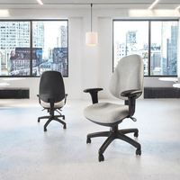 Chaise de bureau ergonomique pivotante double fonction pour chambre à coucher, avec dossier inclinable confortable en tissu, design moderne pour le personnel et l'étude