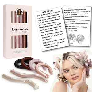 Rizador de Pelo de Satén Sleep Styler, Rizador de Pelo sin Calor de 25 cm, Juego de Rizadores de Pelo de Satén, Seis Colores, Juego de 6 Piezas para Mujer - Product Image 5