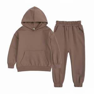Conjunto de sudadera y Jogger de dos piezas de lana para niños hecho a medida de alta calidad y venta al por mayor - Product Image 1
