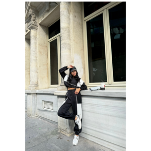 Conjunto Deportivo Negro Simple de 340 g/m², Transpirable, Unisex, Ropa Casual - Product Image 3