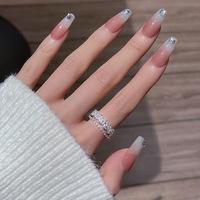 Bague en verre zircon vintage en forme de serpent, style luxe de niche, haut de gamme, pour l'index, tendance et personnalisée