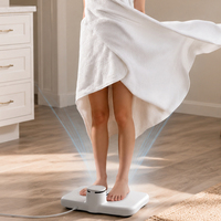 Sèche-corps automatique sur pied pour salle de bain après la douche, souffleur d'air électrique haute vitesse avec vent froid/chaud et interrupteur à pédale