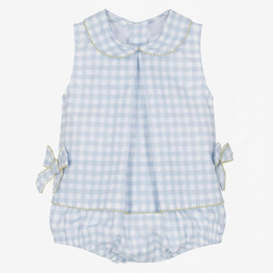 Conjuntos de Ropa de Verano para Niñas, Conjuntos de Blusa y Falda a Cuadros, Ropa para Bebés con Cuello Peter <span class=keywords><strong>Pan</strong></span> - Product Image 4