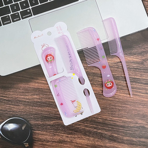 Al por mayor: Cepillo pequeño para el pelo, mini peines de dientes suaves para flequillo infantil, peines de cola de caballo portátiles y bonitos, juego de peines transparentes blancos - Product Image 5