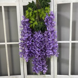 Flores de Glicinia Artificiales de Seda al por Mayor a Precio de Fábrica 2024, Flores Colgantes de Glicinia <span class=keywords><strong>Amarilla</strong></span> de Alta Calidad - Product Image 3