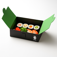 Offre Spéciale Shishi/Burger Fast Food À Emporter Emballage Personnalisé Imprimé Petit Déjeuner Brunch Boîte avec Gaufrage pour Plateau Alimentaire