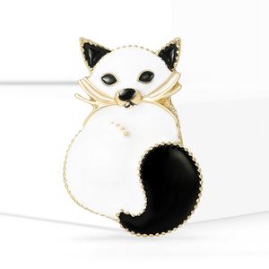 Broche <span class=keywords><strong>renard</strong></span> simple et mignonne pour femme, accessoire vestimentaire polyvalent et élégant, motif animalier pour poitrine, idéale pour les banquets - Product Image 1