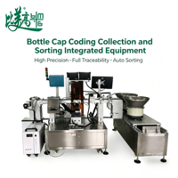 Équipement de codage laser pharmaceutique entièrement automatique avec alimentation par vibration, traçabilité un capot un code, rejet automatique et double CCD