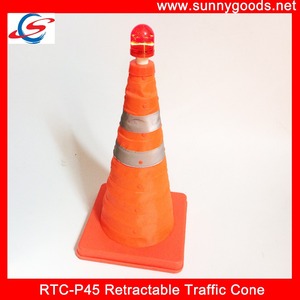 Thời Gian Ban Đêm Sử Dụng Khẩn Cấp Bên Đường Hình Nón Giao Thông An Toàn Có Thể Đóng Mở Đa Năng Với Đèn <span class=keywords><strong>LED</strong></span> - Product Image 3