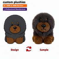 Gantungan Kunci Boneka Anjing Bulu Lembut Custom OEM ODM, Liontin Anak Anjing Realistis, Bulu Lembut, Aksesoris Tas, Mainan Hewan Peliharaan Lucu, Hadiah Promosi