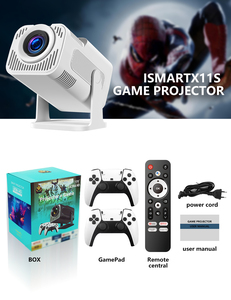 Muzee Gaming Projetor Android 11 8k 3d ISMARTX11 Console de Jogos Inteligente Projetor Home 4k Vídeo Portátil Mini Projetor Android - Product Image 1