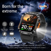 HT46 Nuevo Reloj Inteligente Deportivo para Hombre, Resistente al Agua IP68 con Luz LED, Llamadas Inalámbricas, Reloj Inteligente para Hombre