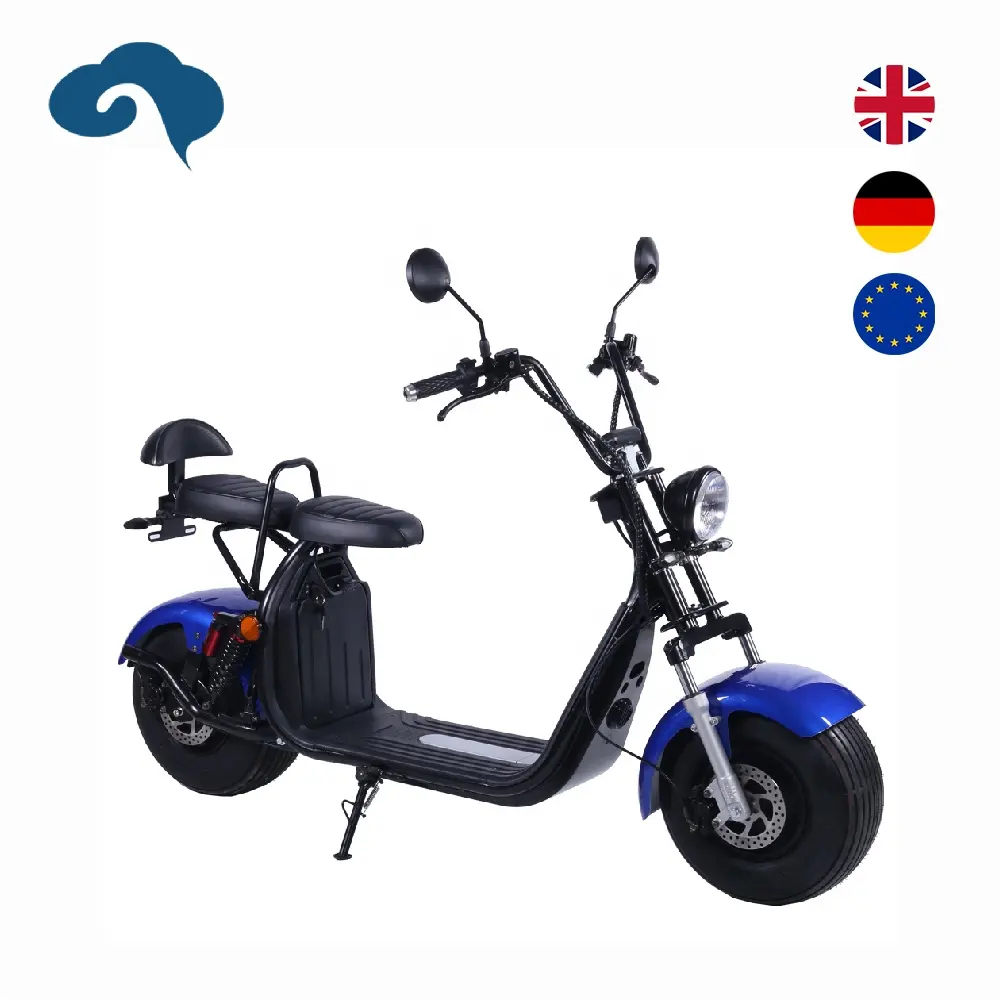 2023 Top Selling EEC COC 2000W 3000W Two Wheel Long Range European Warehouse Citycoco Electric Scooter