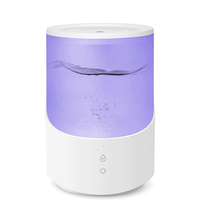 Humidificateur 2,5 L pour chambre à coucher - Remplissage et nettoyage faciles - Utilisation pour grandes pièces - 28 dB - Veilleuse silencieuse