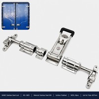 Kit de Verrouillage à Barre pour Porte Arrière de Conteneur Réfrigéré, Prix Usine, Tige de Verrouillage à Clé en Acier Inoxydable 304 pour Tube de 27mm, Robuste