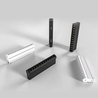 Corps en aluminium magnétique circulaire monté en surface mince noir blanc rotatif 6W 12W 18W 24W éclairage sur rail linéaire réglable