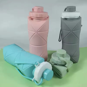 Botella de Agua Plegable de Silicona de Grado Alimenticio, 600 ml, a Prueba de Fugas, Reutilizable, para Deportes al Aire Libre, Gimnasio, Senderismo, Venta al Por Mayor, OEM - Product Image 3