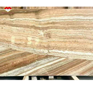 หินอ่อนลายไม้สีเหลืองธรรมชาติจากเปอร์เซีย หินอ่อนออนิกซ์สีขาวเปอร์เซีย แผ่นใหญ่สำหรับปูพื้นและบุผนังภายในห้องรับประทานอาหารในวิลล่า - Product Image 2