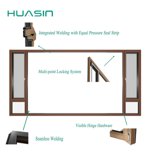 Fournisseur de fenêtres en bois plaqué aluminium de qualité supérieure, norme canadienne 2025, performance d'étanchéité supérieure, chêne rouge, Huasin Bulk Custom - Product Image 6
