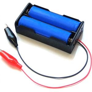 ที่ยึดแบตเตอรี่18650พร้อมคลิปจระเข้ขั้วต่อแบตเตอรี่<span class=keywords><strong>2</strong></span>ปุ่ม AA คู่7.4V - Product Image 2