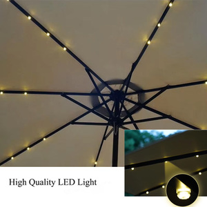 Ombrellone da Giardino Esterno con Luci LED Solari, Ombrellone da Spiaggia e Patio, Ombrellone con Luci a LED, Arredamento da Esterno, <span class=keywords><strong>Logo</strong></span> Personalizzabile - Product Image 2