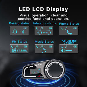 6 Rider 1000m Intercom <span class=keywords><strong>Casque</strong></span> <span class=keywords><strong>de</strong></span> moto MAXTO M2 Écran OLED <span class=keywords><strong>Radio</strong></span> FM Matériau en silicone 12 heures <span class=keywords><strong>de</strong></span> temps <span class=keywords><strong>de</strong></span> <span class=keywords><strong>travail</strong></span> 270 heures <span class=keywords><strong>de</strong></span> veille - Product Image 2