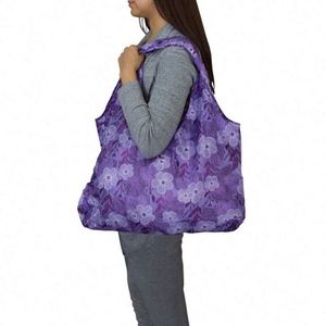 Bolsa de Compras Plegable de Gran Capacidad Personalizada de Fábrica, Bolsa de Supermercado Plegable con Impresión Completa - Product Image 4