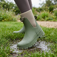 Bottes de pluie Wellington pour femmes, nouvelle arrivée en néoprène moulé recyclable, imperméables, pour l'hiver et l'automne