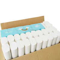 Papier toilette écologique en gros, résistant et jetable, paquet de 18 rouleaux, 3 ou 4 plis, doux, épais, sans mandrin, marque personnalisée