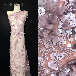 3D hoa đính cườm ren sáng hoa vải đầy màu sắc đính cườm <span class=keywords><strong>sequin</strong></span> vải cho bán buôn giá rẻ hơn - Product Image 5