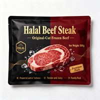 Groothandel fabrieks prijs op maat gemaakte driezijdig gesealde vochtbestendige gravure bedrukte hitte verzegelde voedselverpakkingszakken voor steak