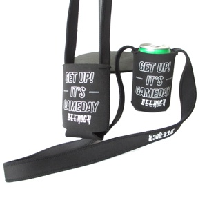 Custom Neoprene Neck Strap Beer Soft Can Cooler Coozies With Neoprene Lanyard - Product Image 1